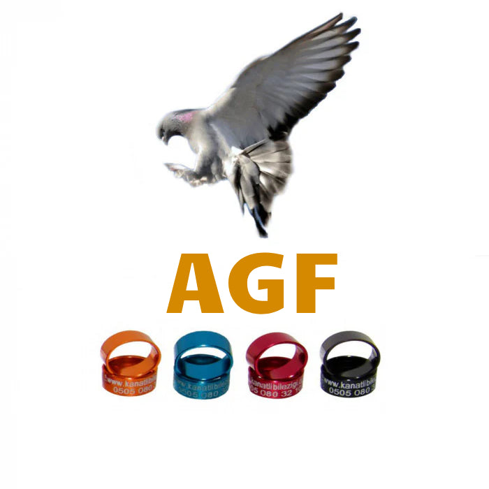 AGF Güvercin Bilezikleri Avrupa Güvercin Federasyonu Kuş Markaları - 50 Adet