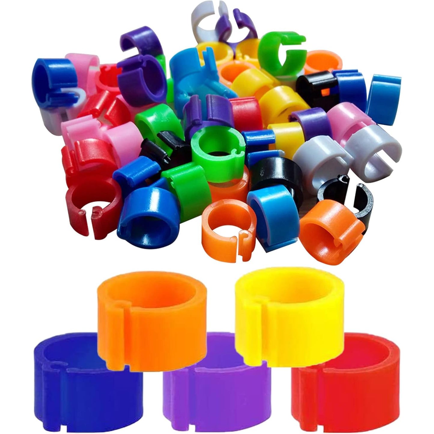 Plastik Çıtçıtlı Güvercin Bilezikleri, Şahsi Çıtçıt Güvercin Markaları - 50 Adet