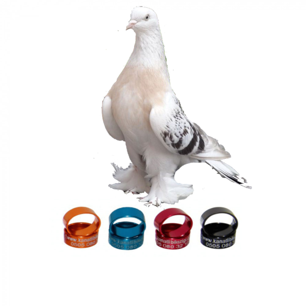 Şebap Güvercin Metal Bilezikleri, Şahsi Kostüm Kuşları Markaları - 50 Adet