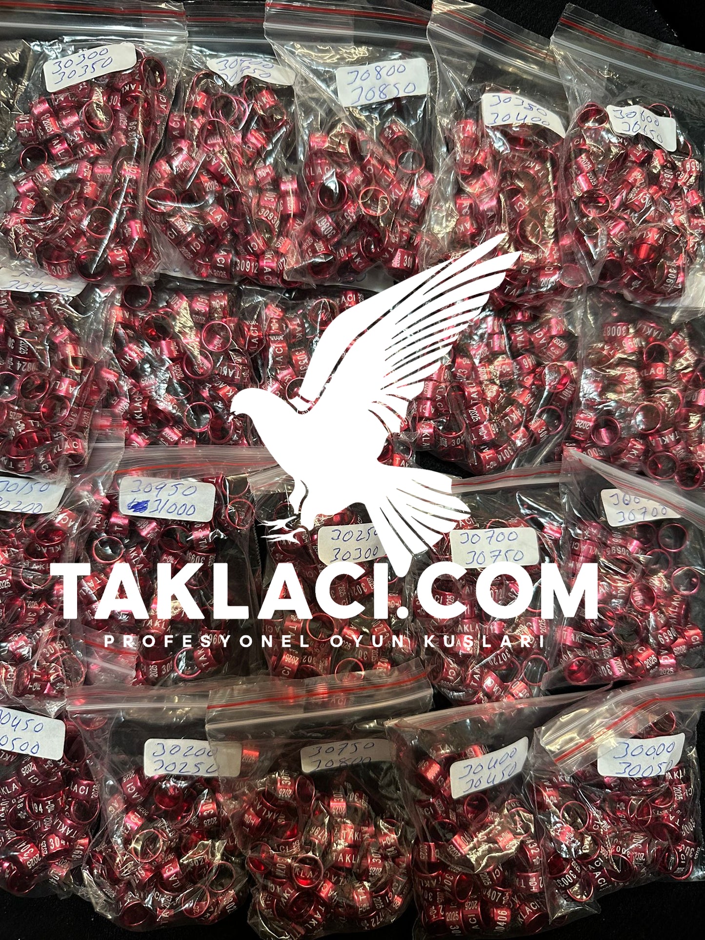 TGF Güvercin Bilezikleri Türkiye Güvercin Federasyonu Kuş Markaları - 50 Adet