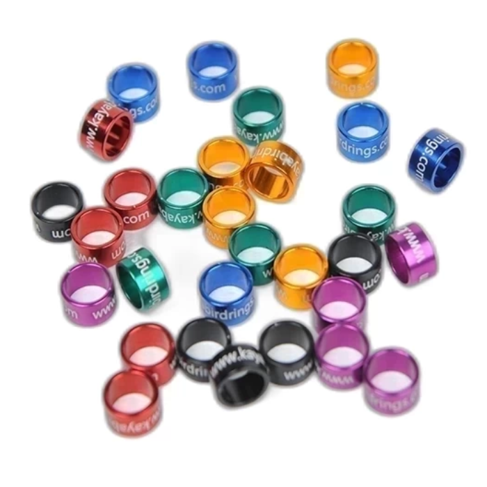 Taklacı Güvercin Metal Bilezikleri Şahsi Oyun Kuşları Markaları - 50 Adet