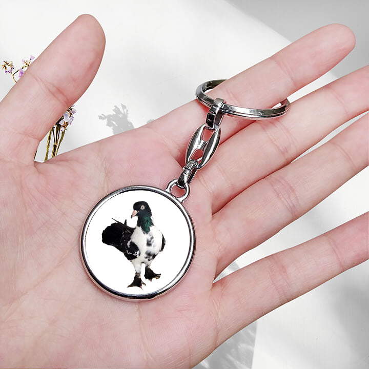 Güvercin Severler ve Kuşçular İçin Özel Baskılı Anahtarlık