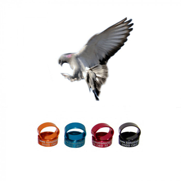 Taklacı Güvercin Metal Bilezikleri Şahsi Oyun Kuşları Markaları - 50 Adet